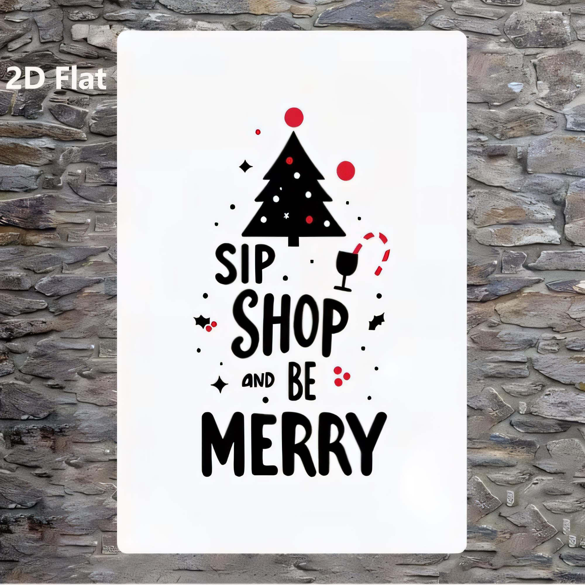 Beer And Wine Quote - Tin Sign Sip Shop And Be