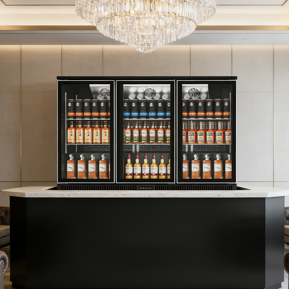 Wine Beer Fridge Under Counter - Mini Beverage Cooler Refrigerator 3 Door