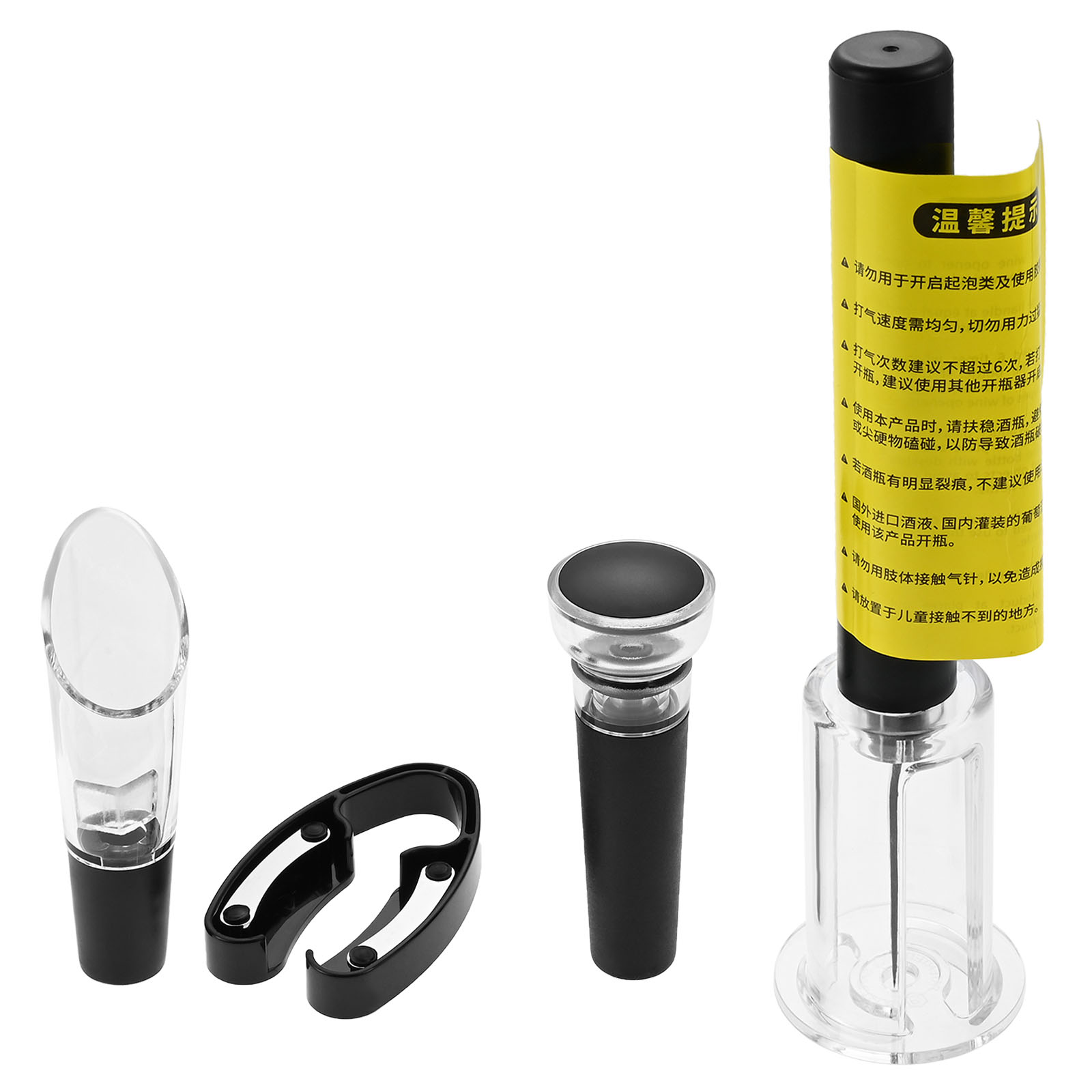 Wine Stopper Vacuum - 4Pcs Portable Air Pressure Pump Bottle