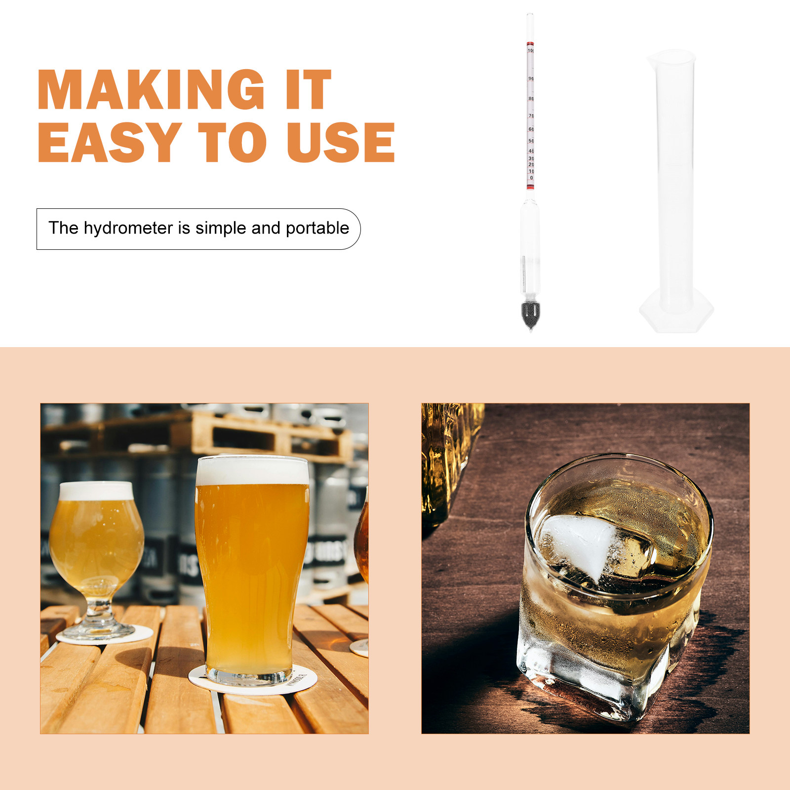 1Set Sturdy Plastic Hydrometer - Wine Beer Cider recension och pris