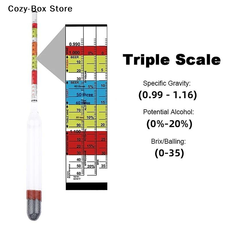 [ZY]1Pcs 3 Scale Hydrometer Fo - Wine Beer Cider recension och pris