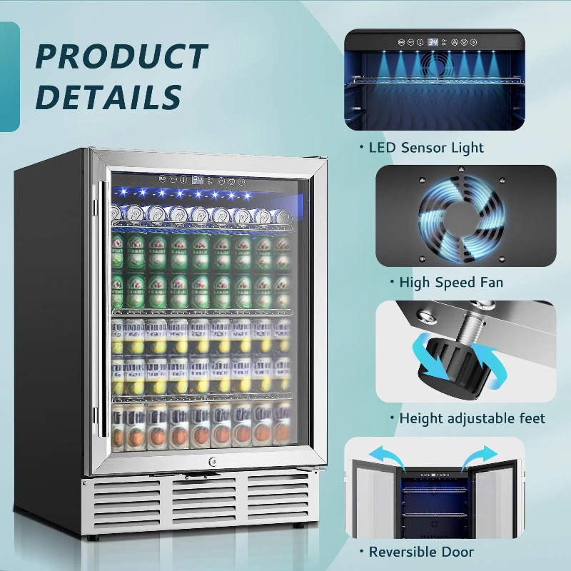 Beverage Refrigerator 24Inch 1 - Wine Beer Fridge Under Counter recension och pris
