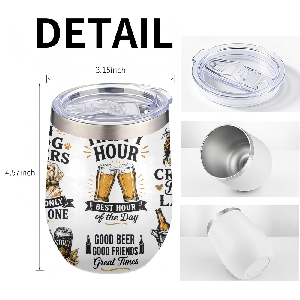Funny Beer Quotes Vacuum Flask - Beer And Wine Quote recension och pris