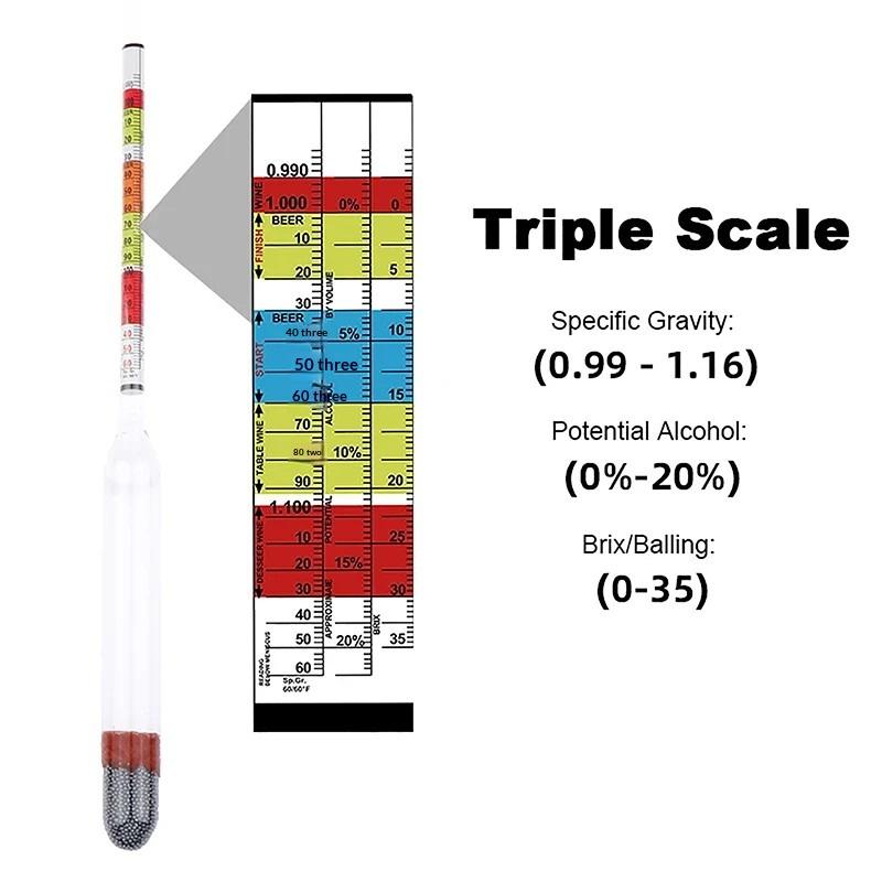 /KQM/3 Scale Hydrometer For Wi - Wine Beer Cider recension och pris