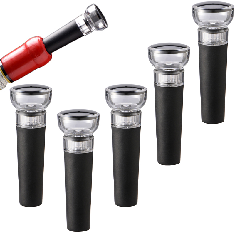 5PC Black Vacuum Pump Reusable - Wine Stopper Vacuum recension och pris