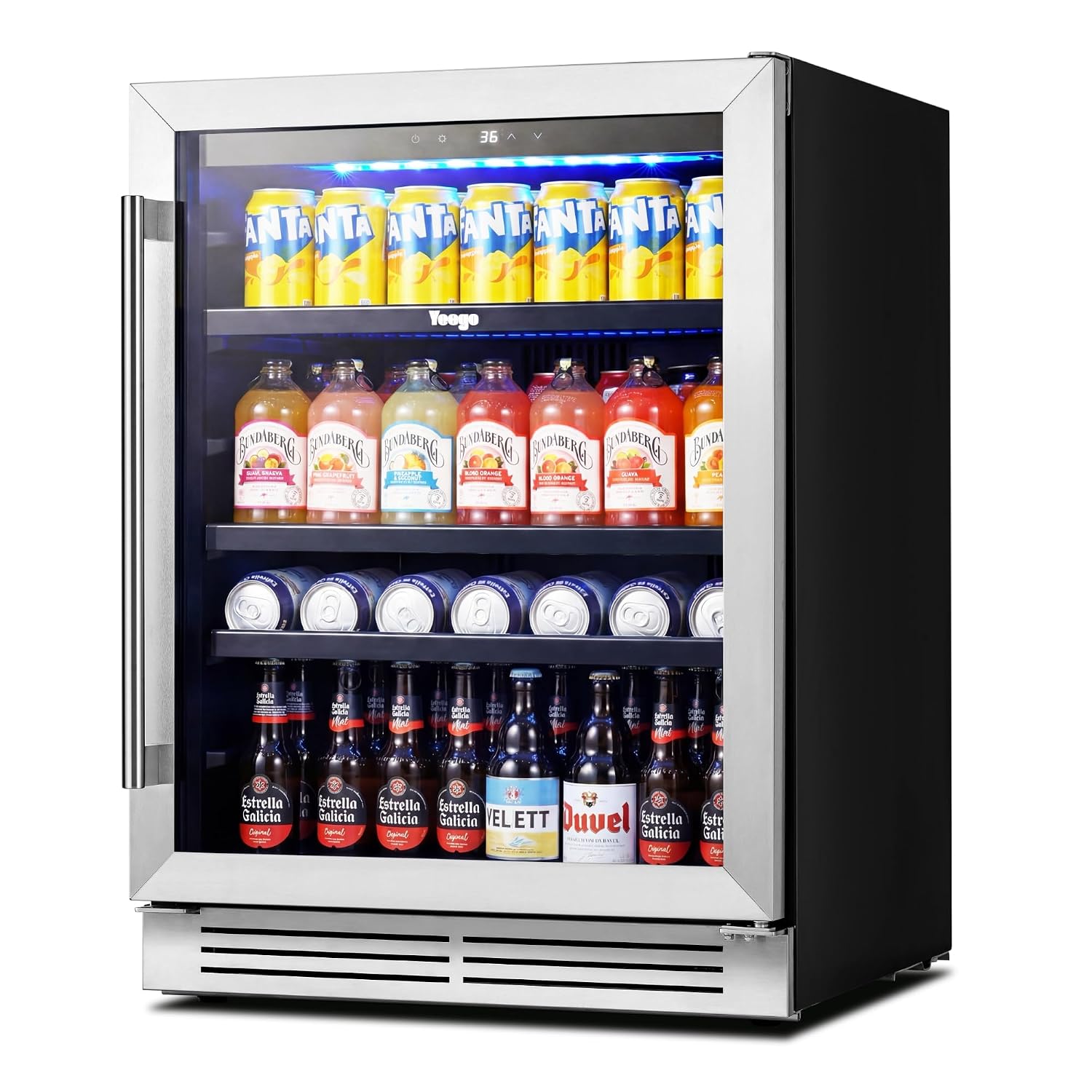 24 Inch Beverage Cooler Fridge - Wine Beer Fridge Under Counter recension och pris