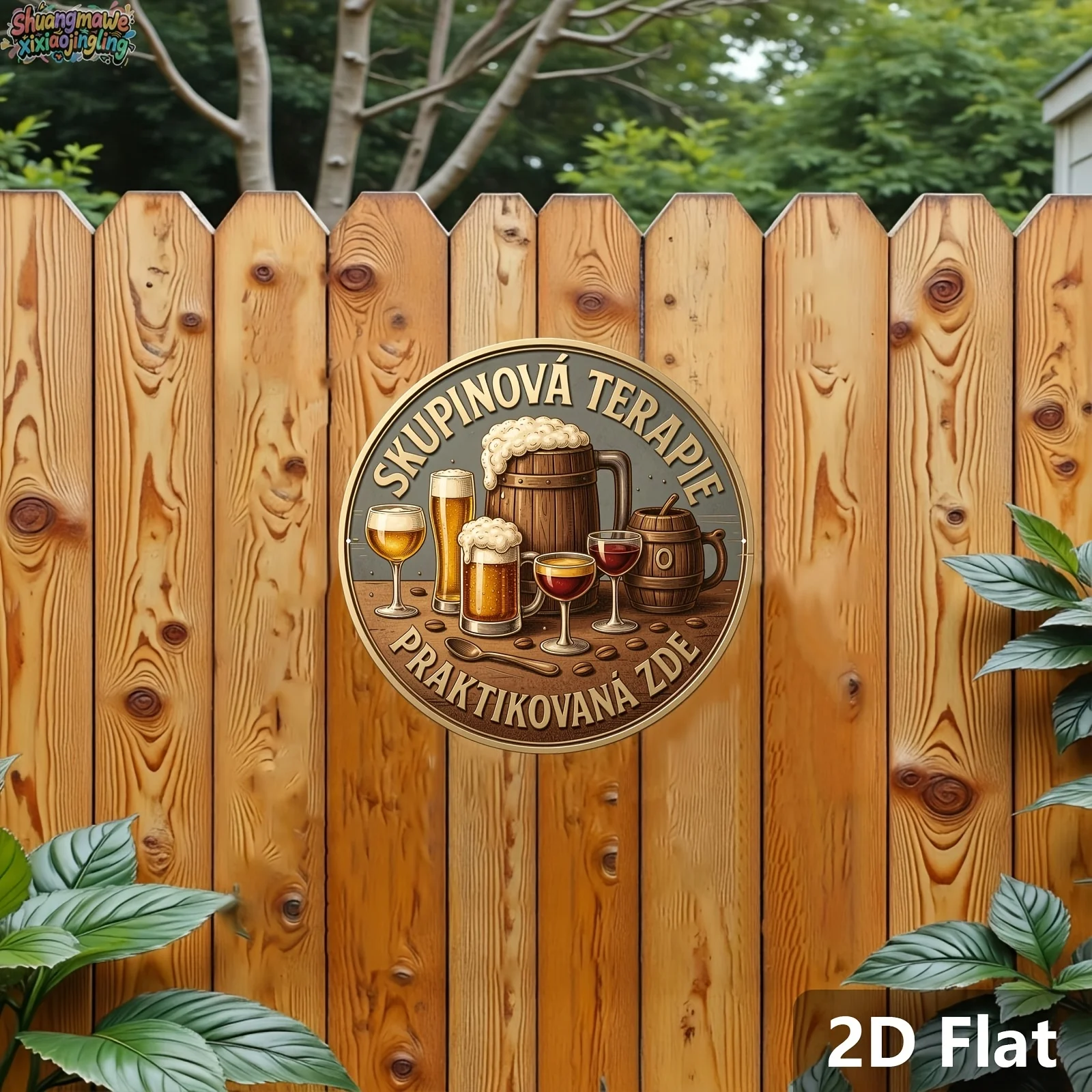 2D wooden signs, featuring hum - Beer And Wine Quote recension och pris