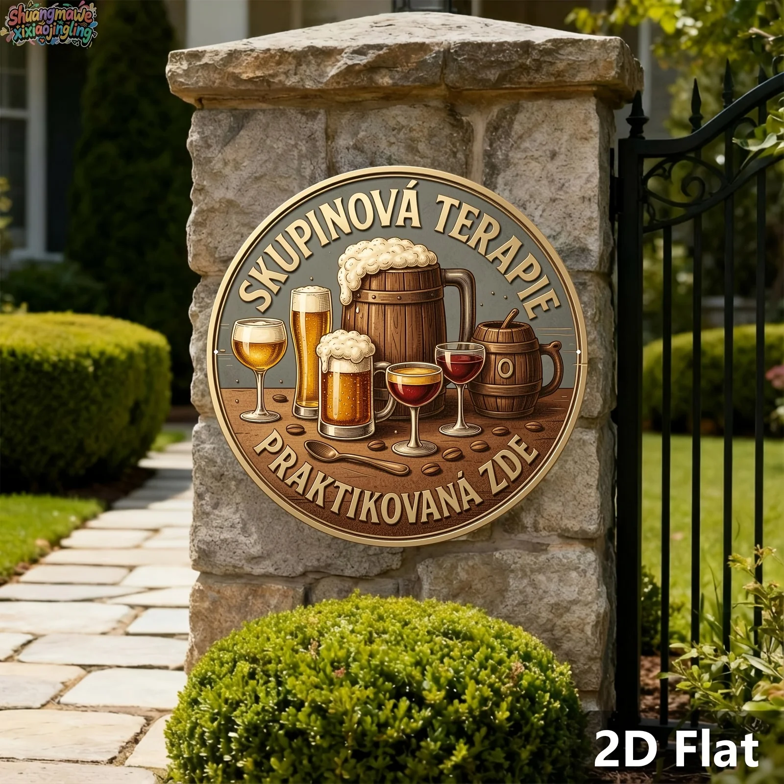 2D wooden signs, featuring hum - Beer And Wine Quote recension och pris