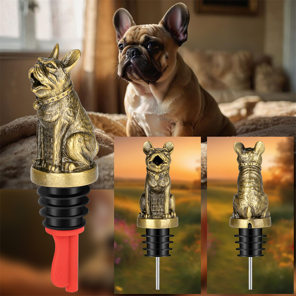 Cute French Bulldog Wine Pouer - Wine Stopper Vacuum recension och pris