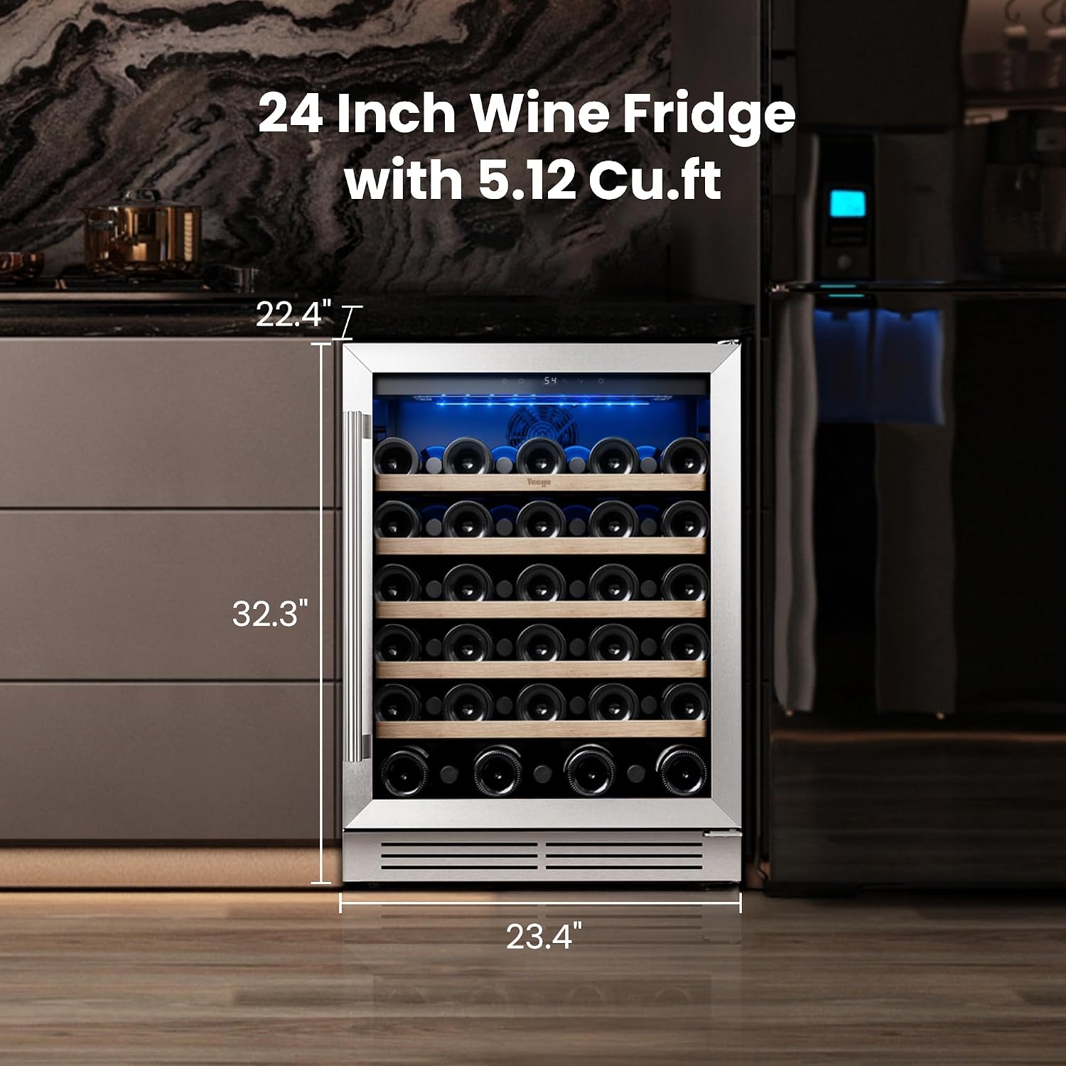 Yeego Wine Fridge Cooler - 24  - Wine Beer Fridge Under Counter recension och pris