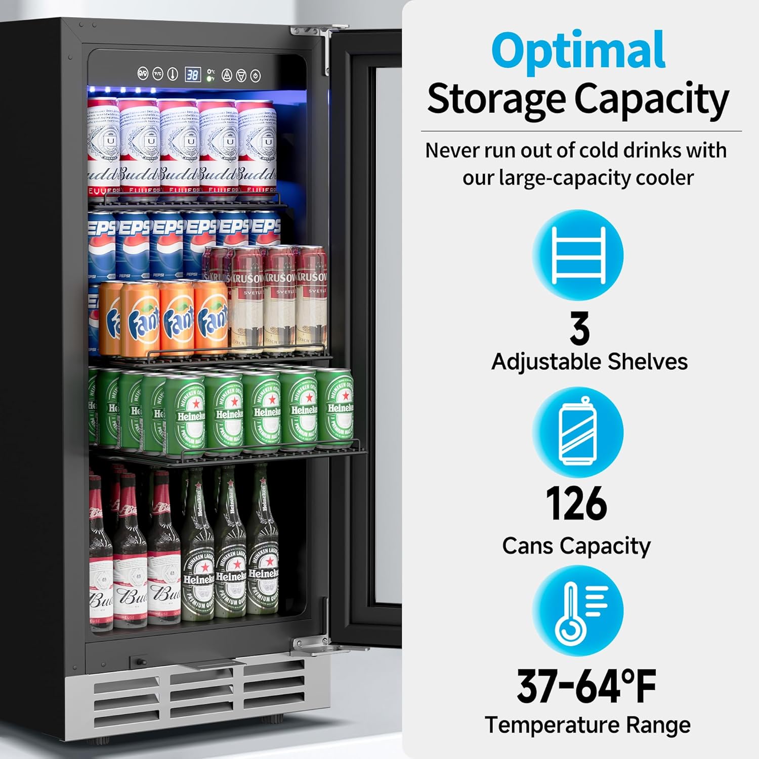 15 Inch Under Counter Beverage - Wine Beer Fridge Under Counter recension och pris
