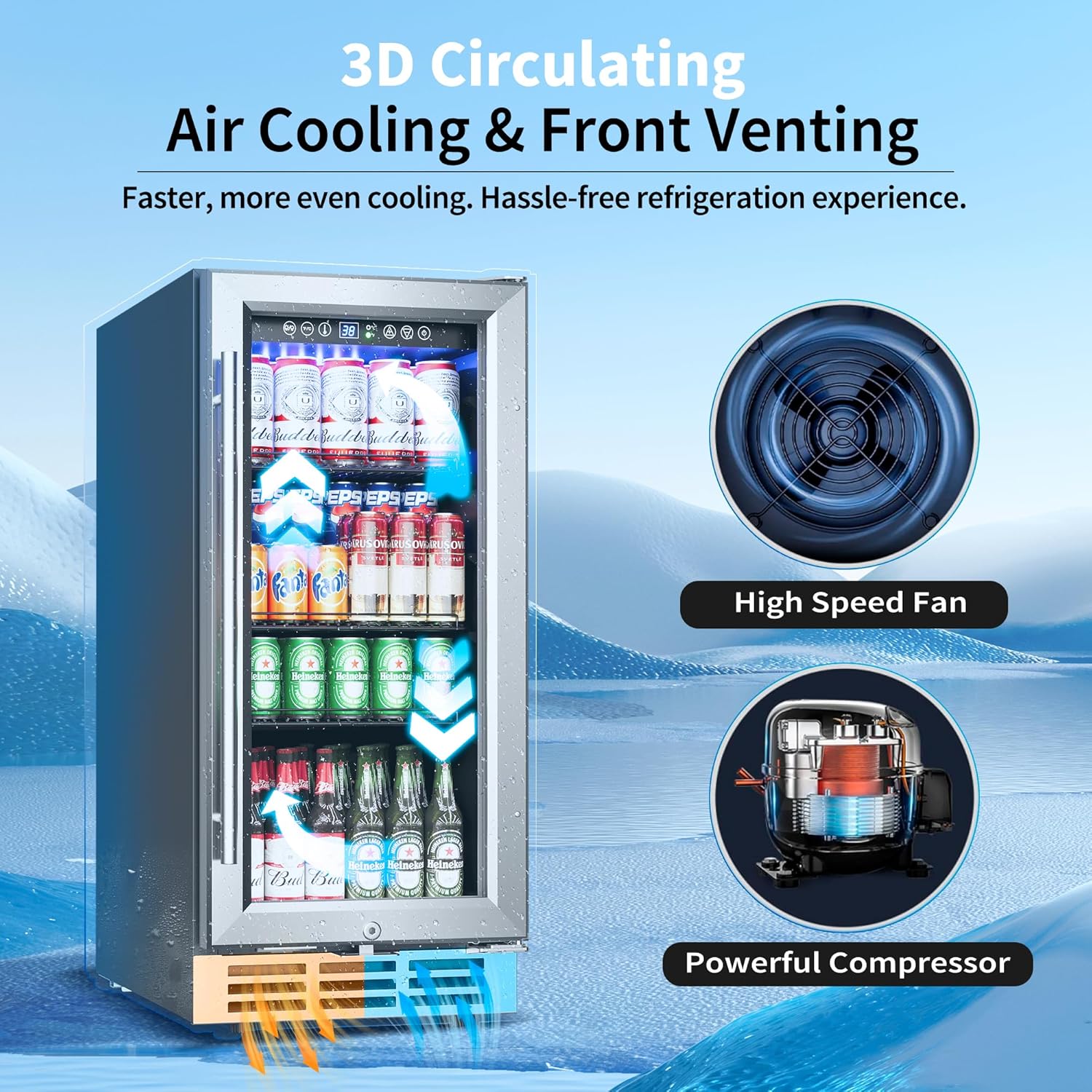 15 Inch Under Counter Beverage - Wine Beer Fridge Under Counter recension och pris