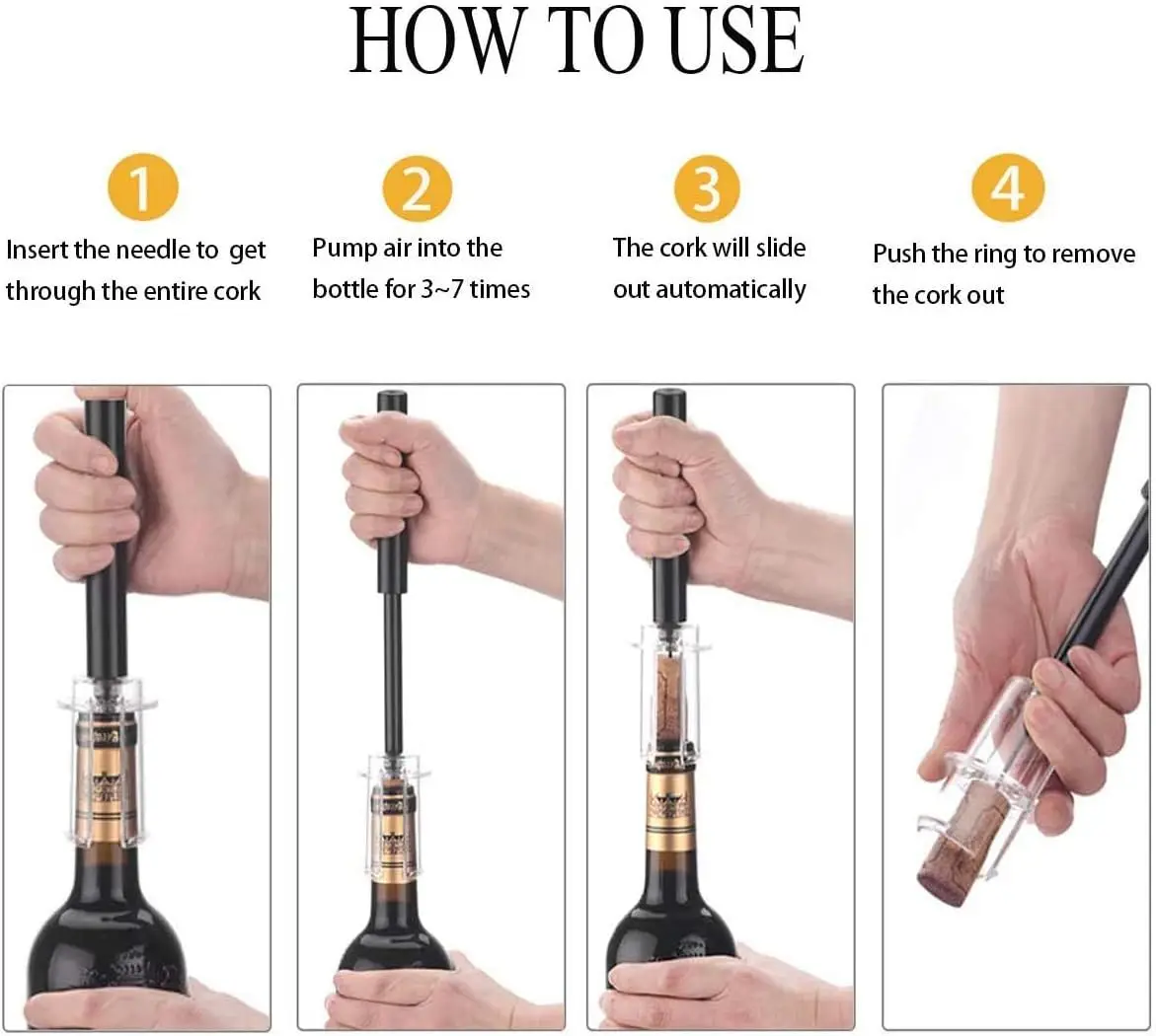 Air Pump Wine Bottle Opener Ai - Wine Stopper Vacuum recension och pris